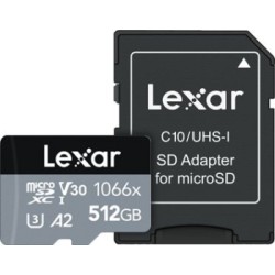 Karta Pamięci - Lexar 512Gb Microsdxc High-Performance 1066X Uhs-I C10 A2 V30 U4 (Lms1066512G-Bnang)