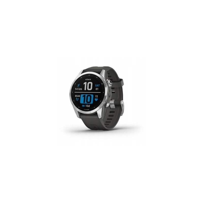 Garmin Fenix 7S Z Czujnikiem Tętna Hrm Elevate Ox (Srebrny / Grafitowy Pasek)