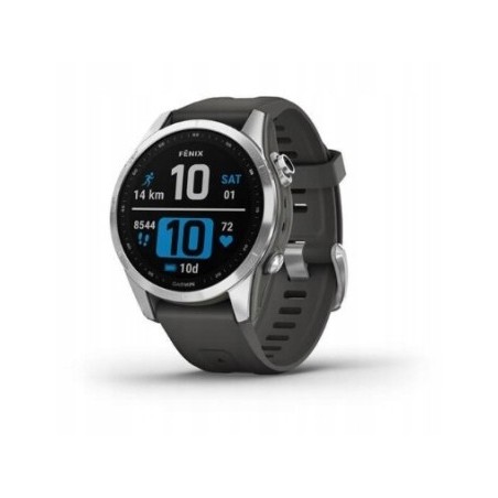 Garmin Fenix 7S Z Czujnikiem Tętna Hrm Elevate Ox (Srebrny / Grafitowy Pasek)