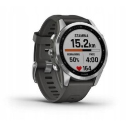 Garmin Fenix 7S Z Czujnikiem Tętna Hrm Elevate Ox (Srebrny / Grafitowy Pasek)