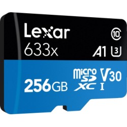 Karta Pamięci - Lexar 256Gb Microsdxc High-Performance 633X Uhs-I C10 A1 V30 U3 (Lsdmi256Bb633A)