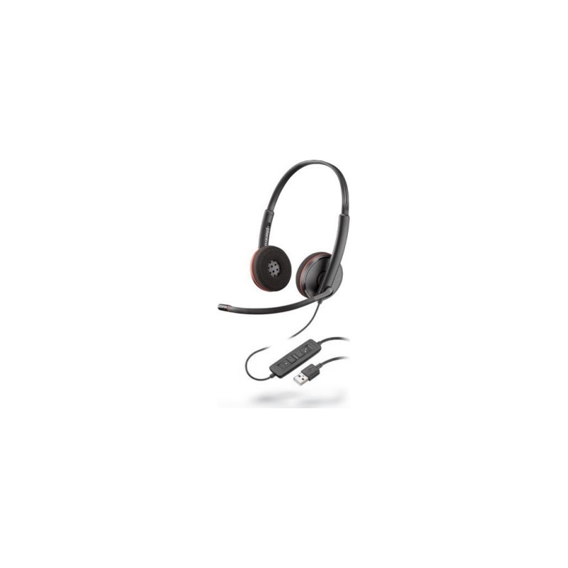 Słuchawki Przewodowe Poly Blackwire C3220 Usb-A Czarne - (209745-104)