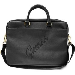 Torba- Guess Saffiano Script 15" Czarny