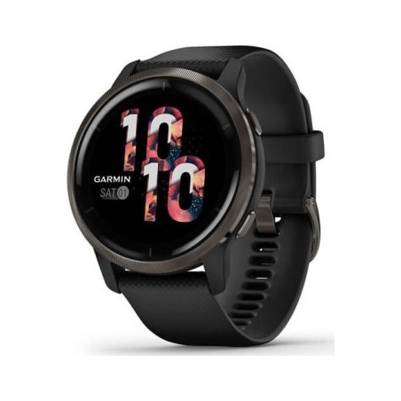 Garmin Venu 2 Z Czujnikiem Tętna Hrm Elevate Ox (Łupkowa Ramka / Czarna Koperta / Czarny Pasek)