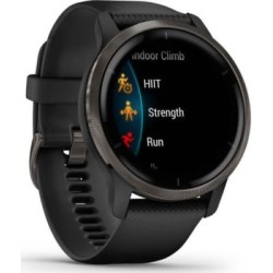 Garmin Venu 2 Z Czujnikiem Tętna Hrm Elevate Ox (Łupkowa Ramka / Czarna Koperta / Czarny Pasek)